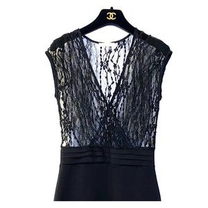 Black lace cocktail dress